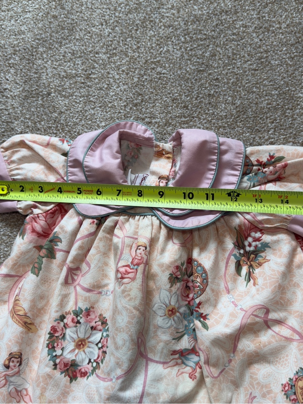 Vintage Sarah Kent 2T Pink Cherub Floral Peter Pan Collar Bubble Dress USA - Picture 8 of 13